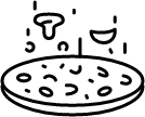 whole pizza line art